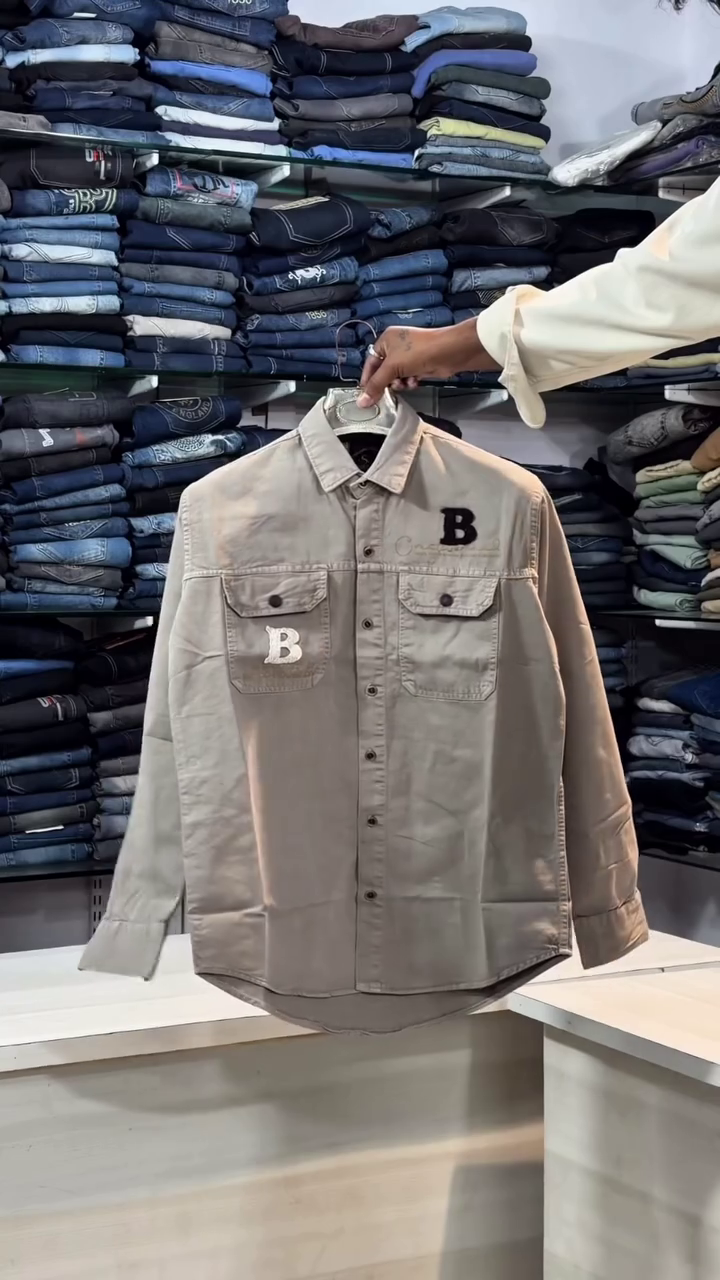 Men’s Light Blue Casual Denim Shirt