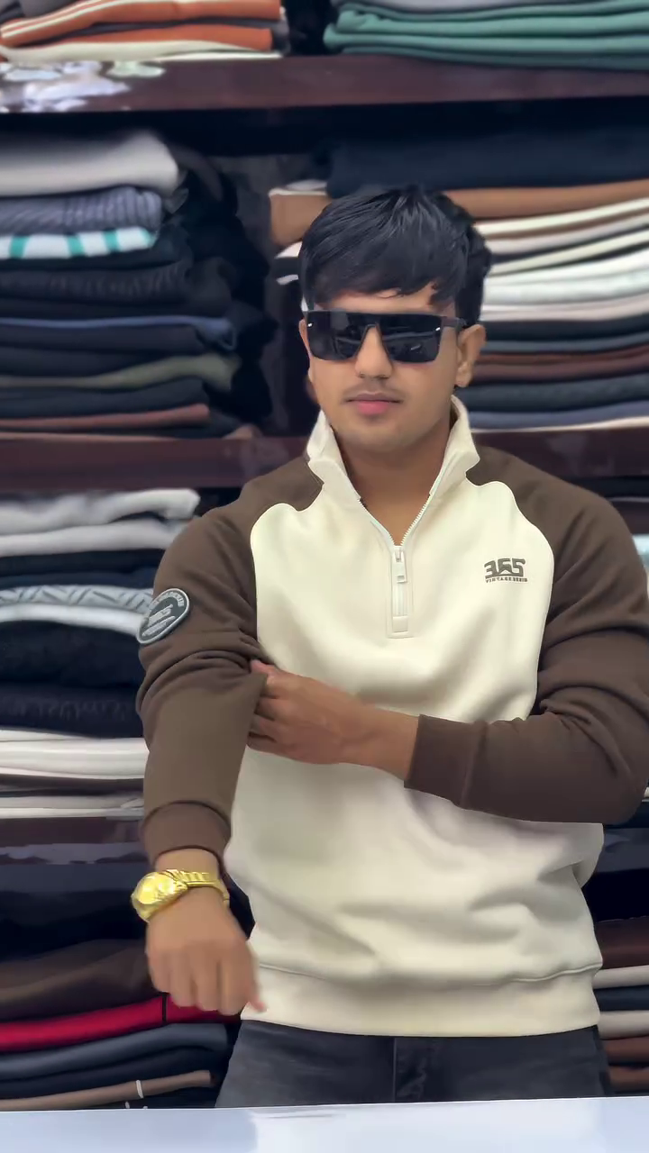 🟢⚪ Elite Sport Half-Zip Colorblock Sweatshirt for Men ⚪🟢