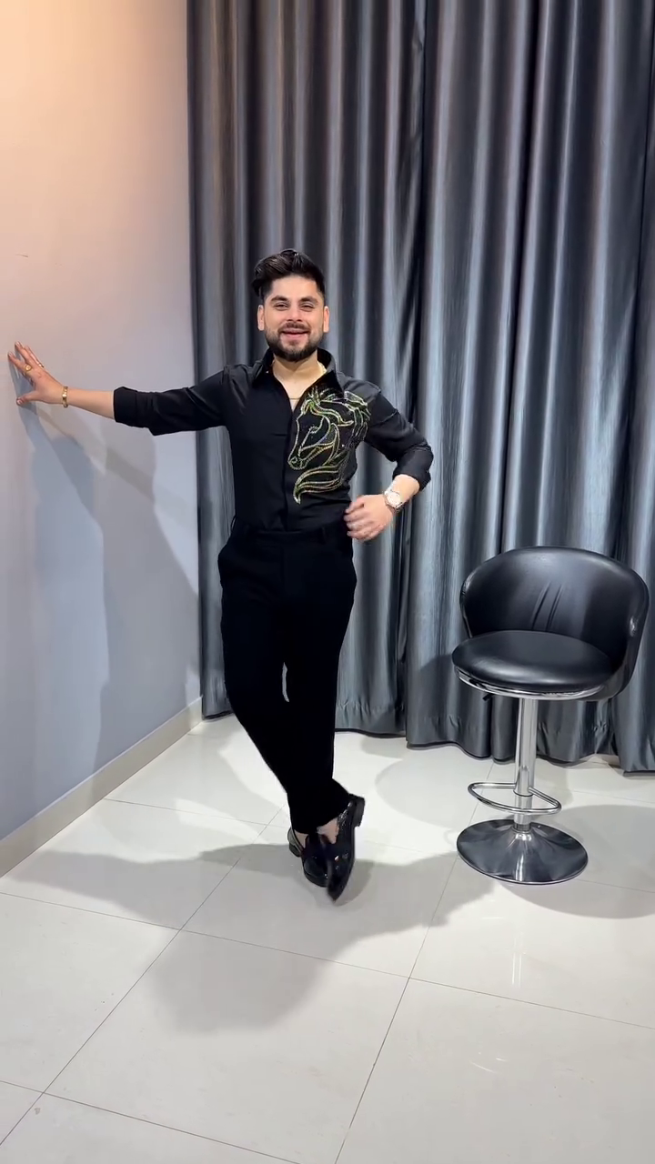 Royal Lion Embellished Statement Shirt