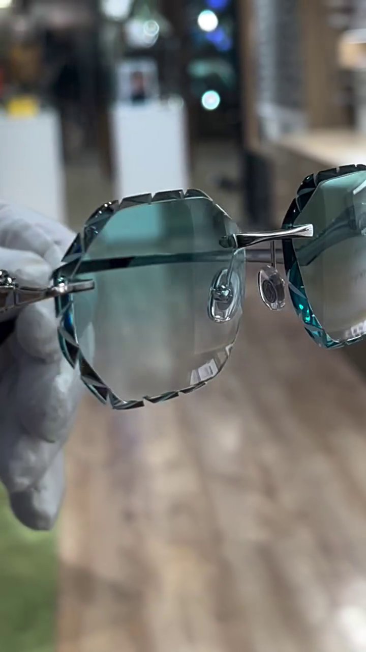 Premium Geometric Crystal Sunglasses