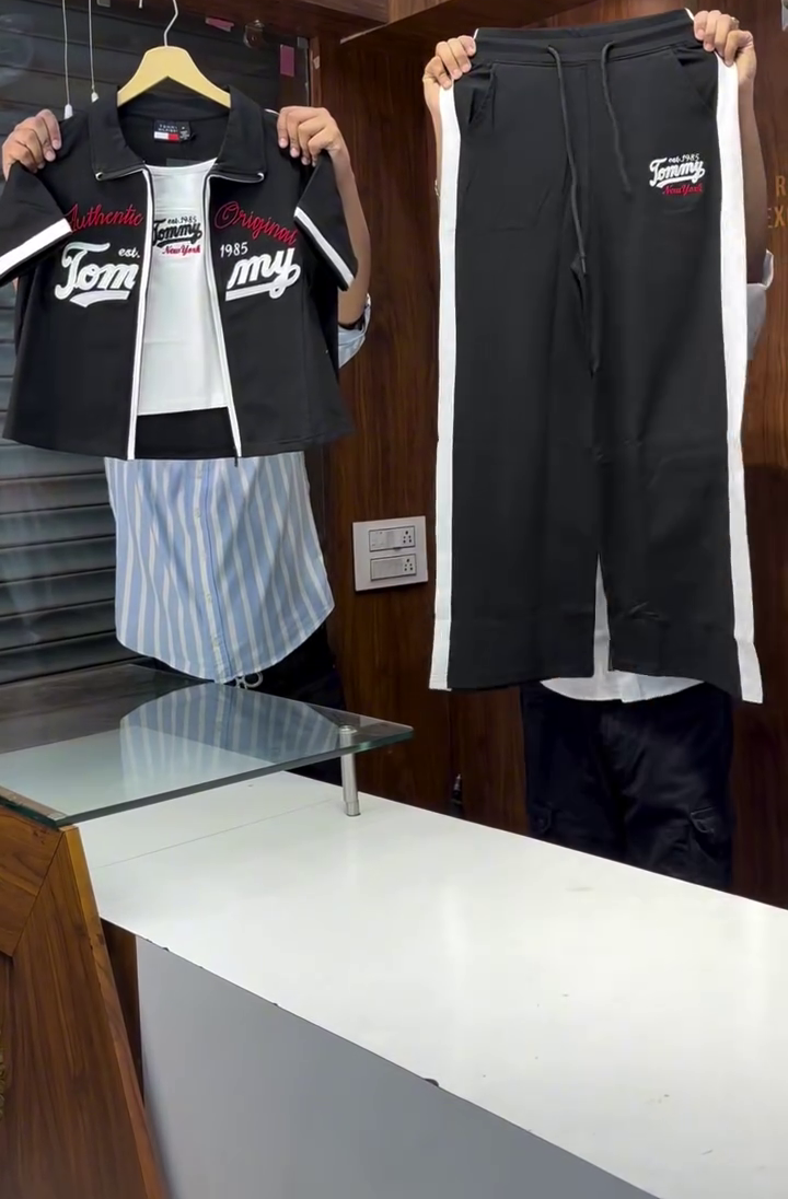 Tommy Inspired White & Red Athleisure Co-Ord Set