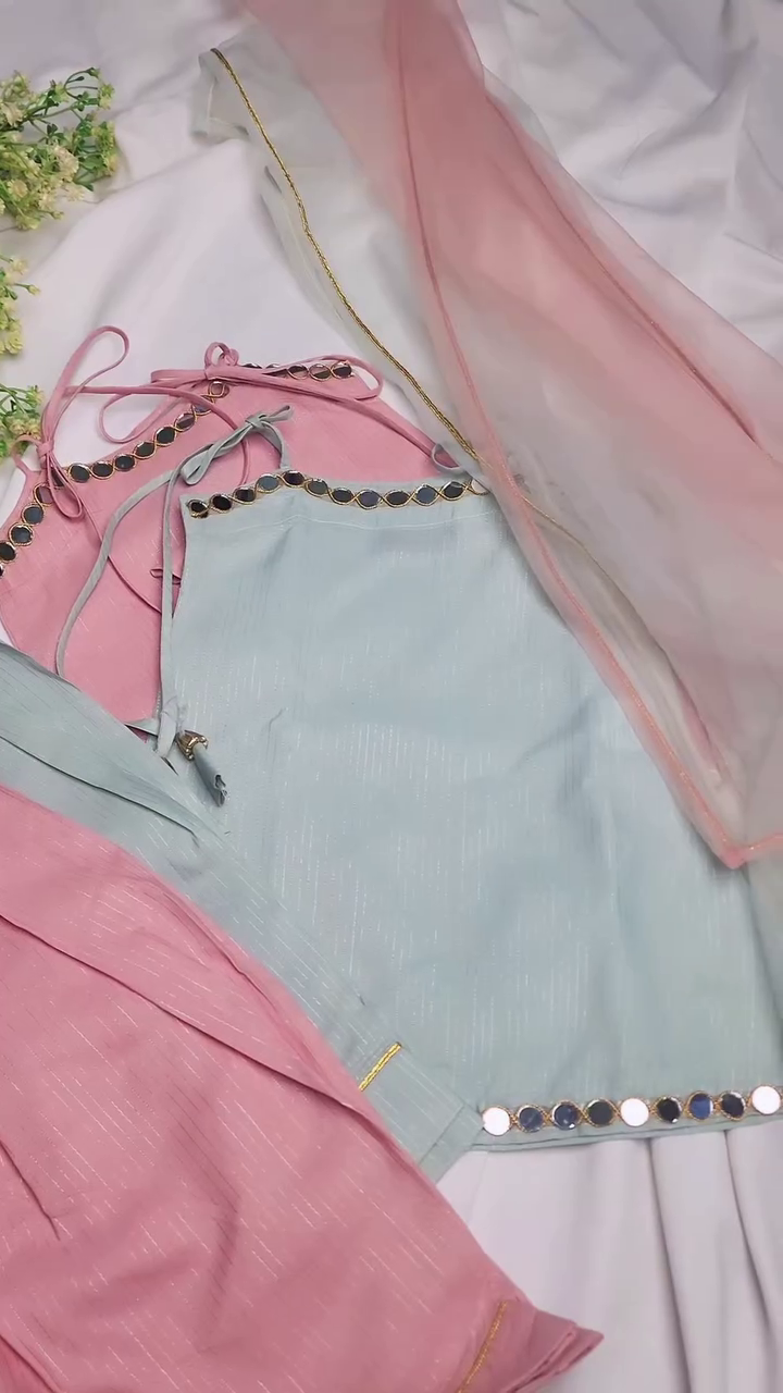 Elegant Mirror Work Kurti Set