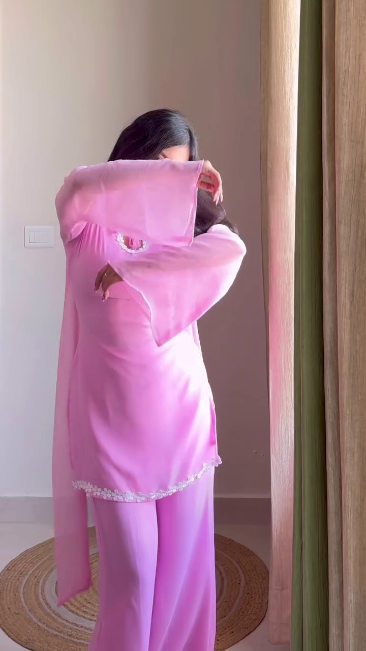 Blush Pink Indo-Western Suit Set