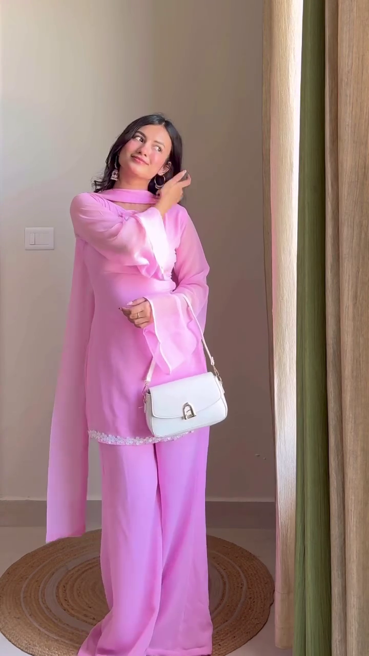 Blush Pink Indo-Western Suit Set