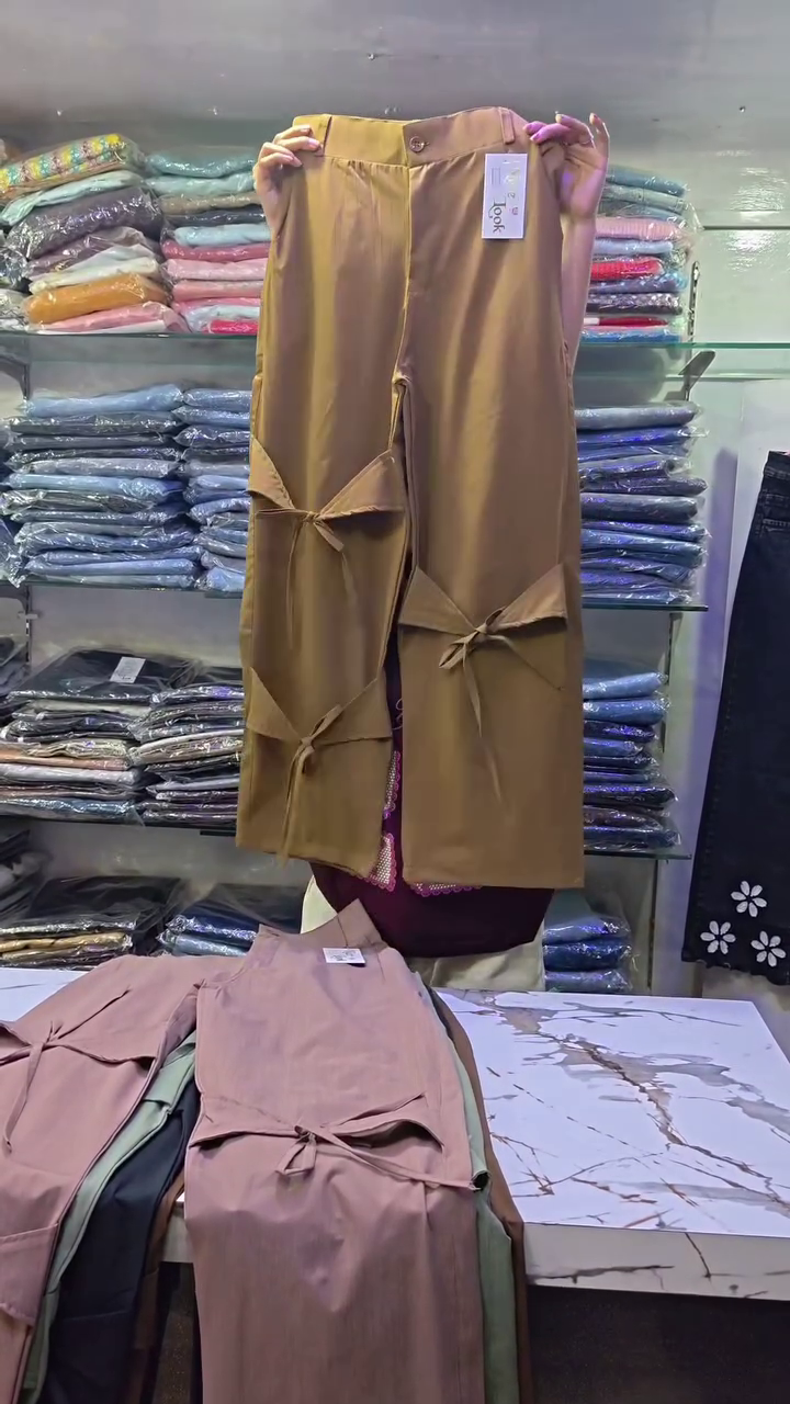 Elegant Bow Detail Palazzo Pants