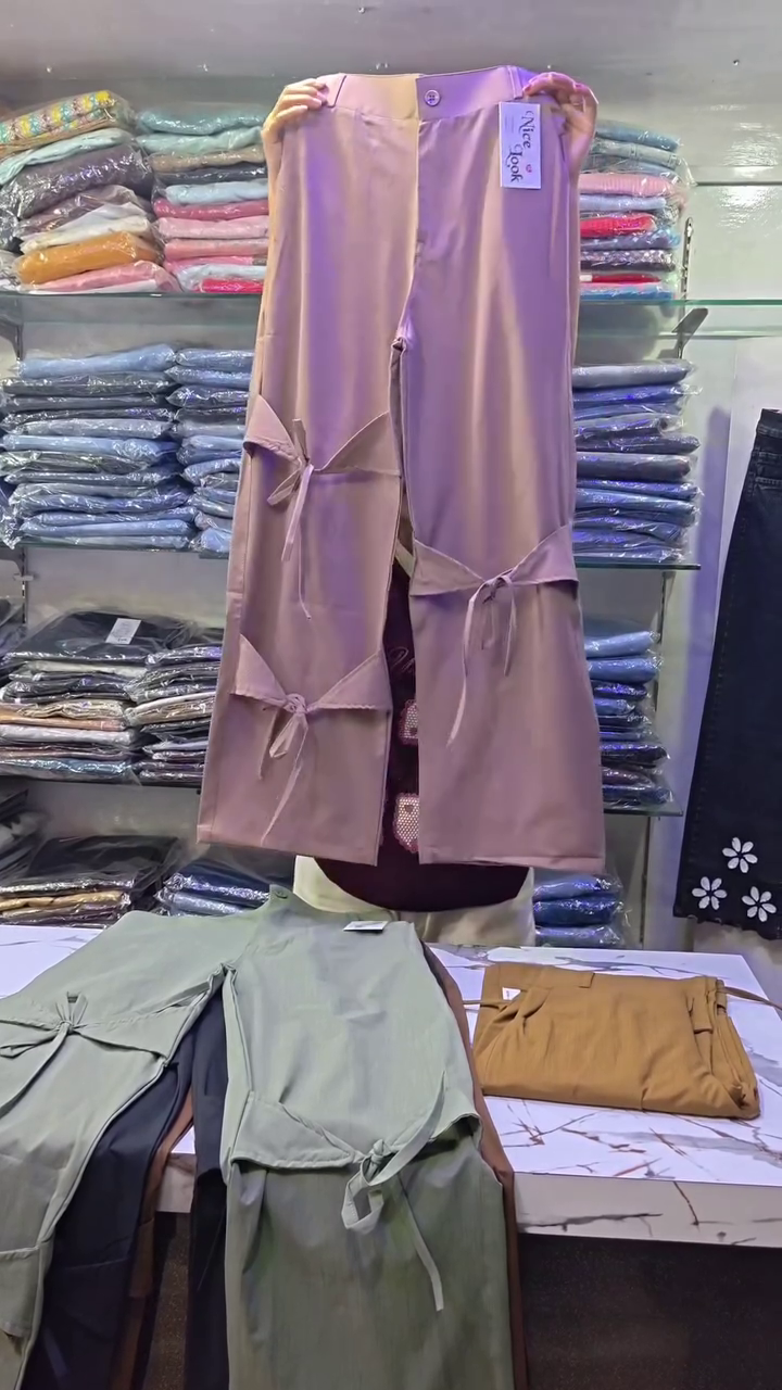 Elegant Bow Detail Palazzo Pants