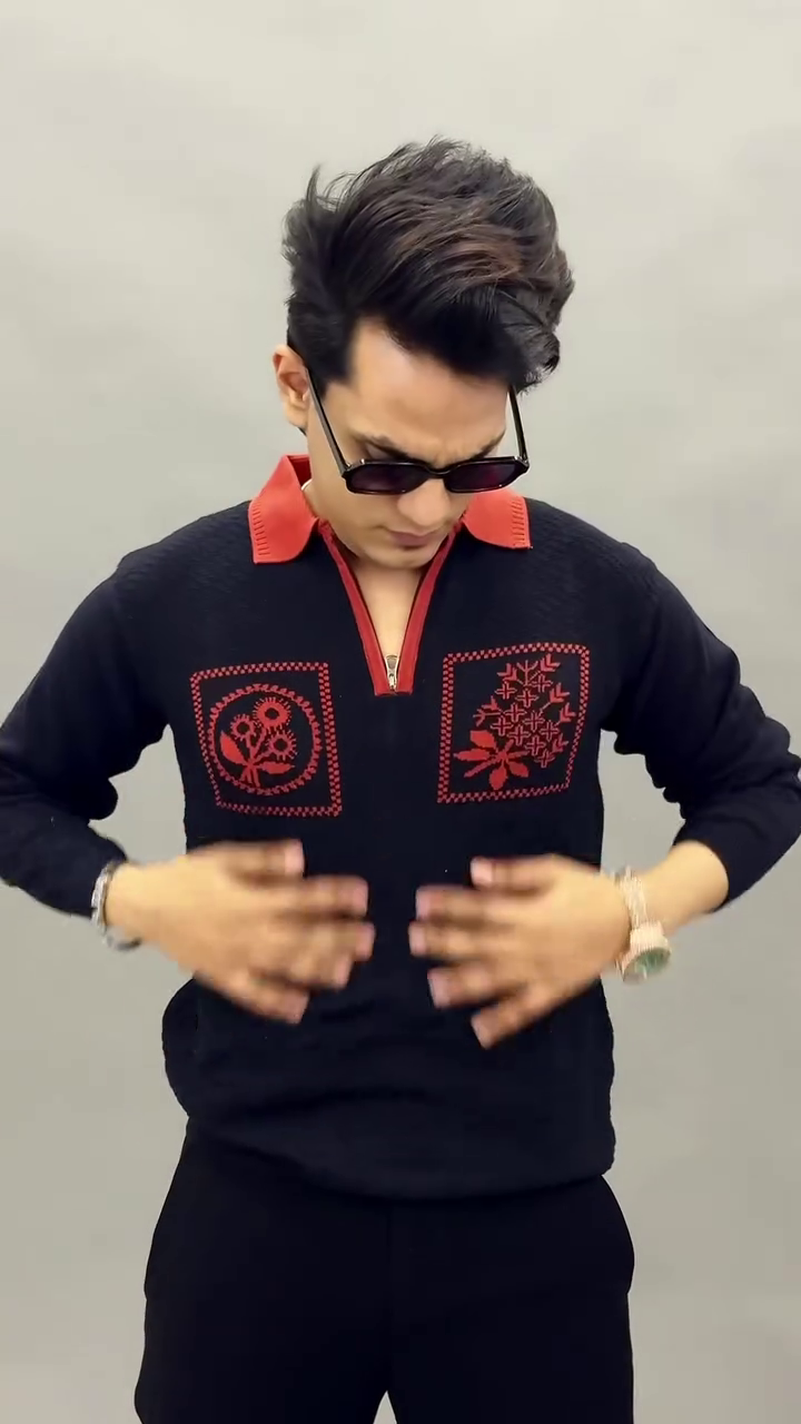 Modern Olive Green Knit Polo T-Shirt