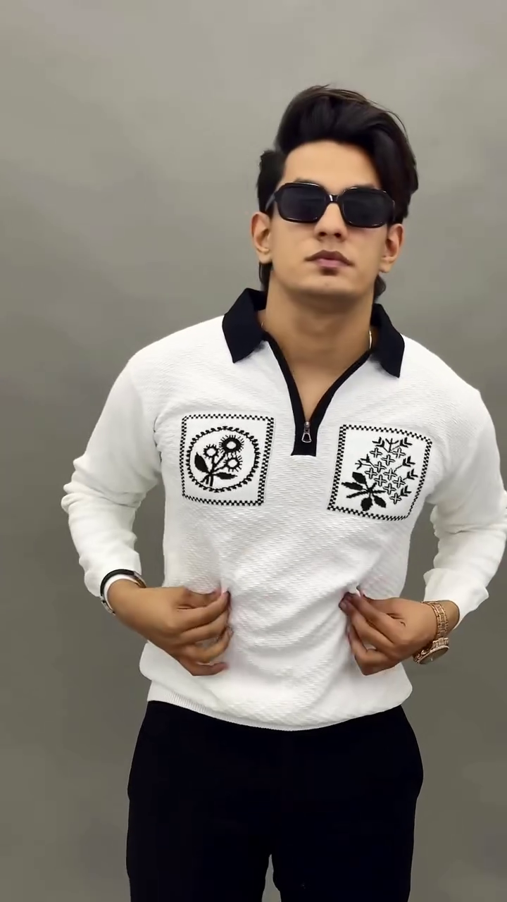 Modern Olive Green Knit Polo T-Shirt