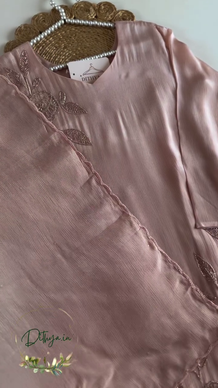 Blush Pink Embroidered Suit Set