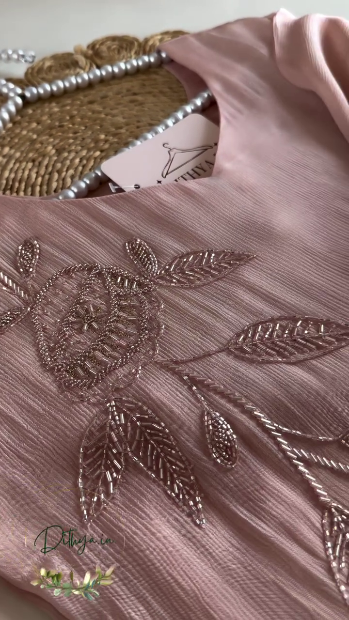 Blush Pink Embroidered Suit Set