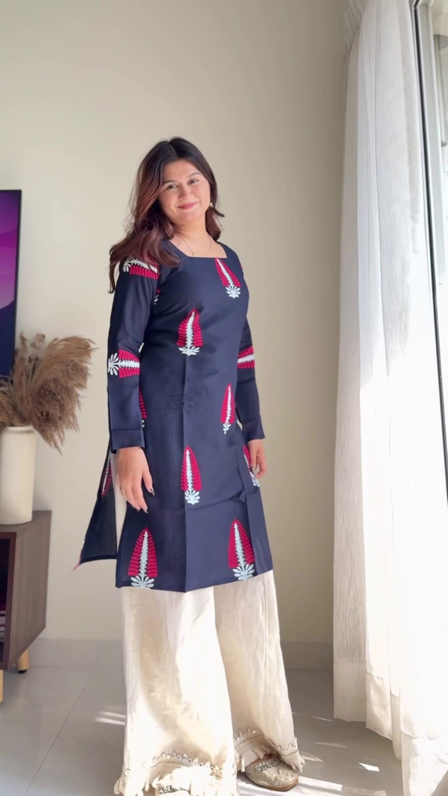 Floral Printed Kurti Set