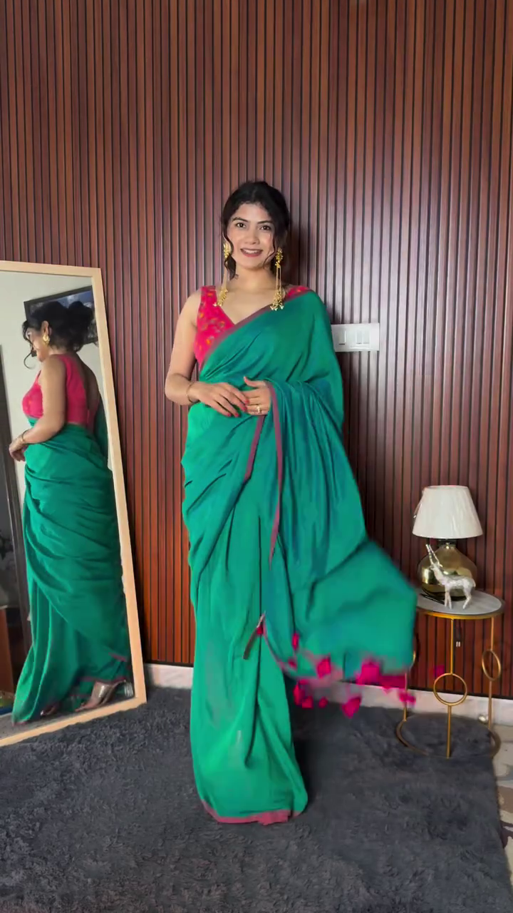 Classic Zigzag Printed Saree