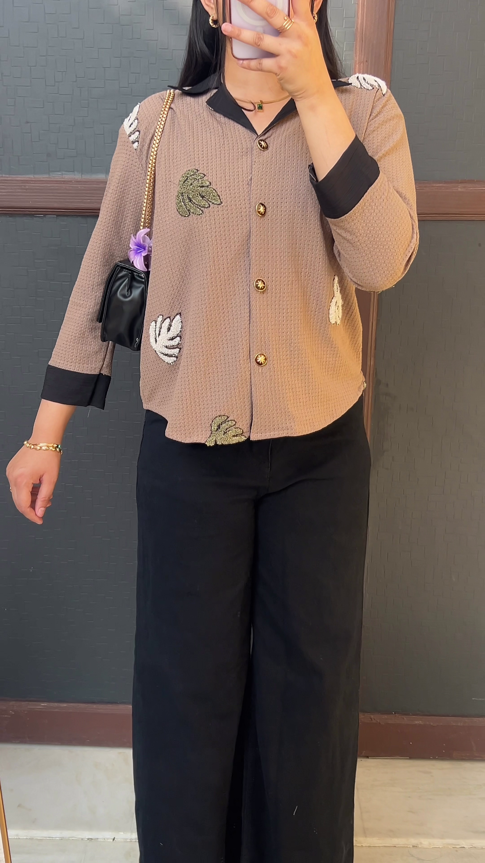 Textured Printed Shirt