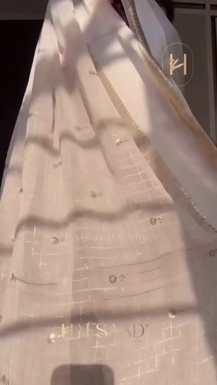 Ivory Designer Saree