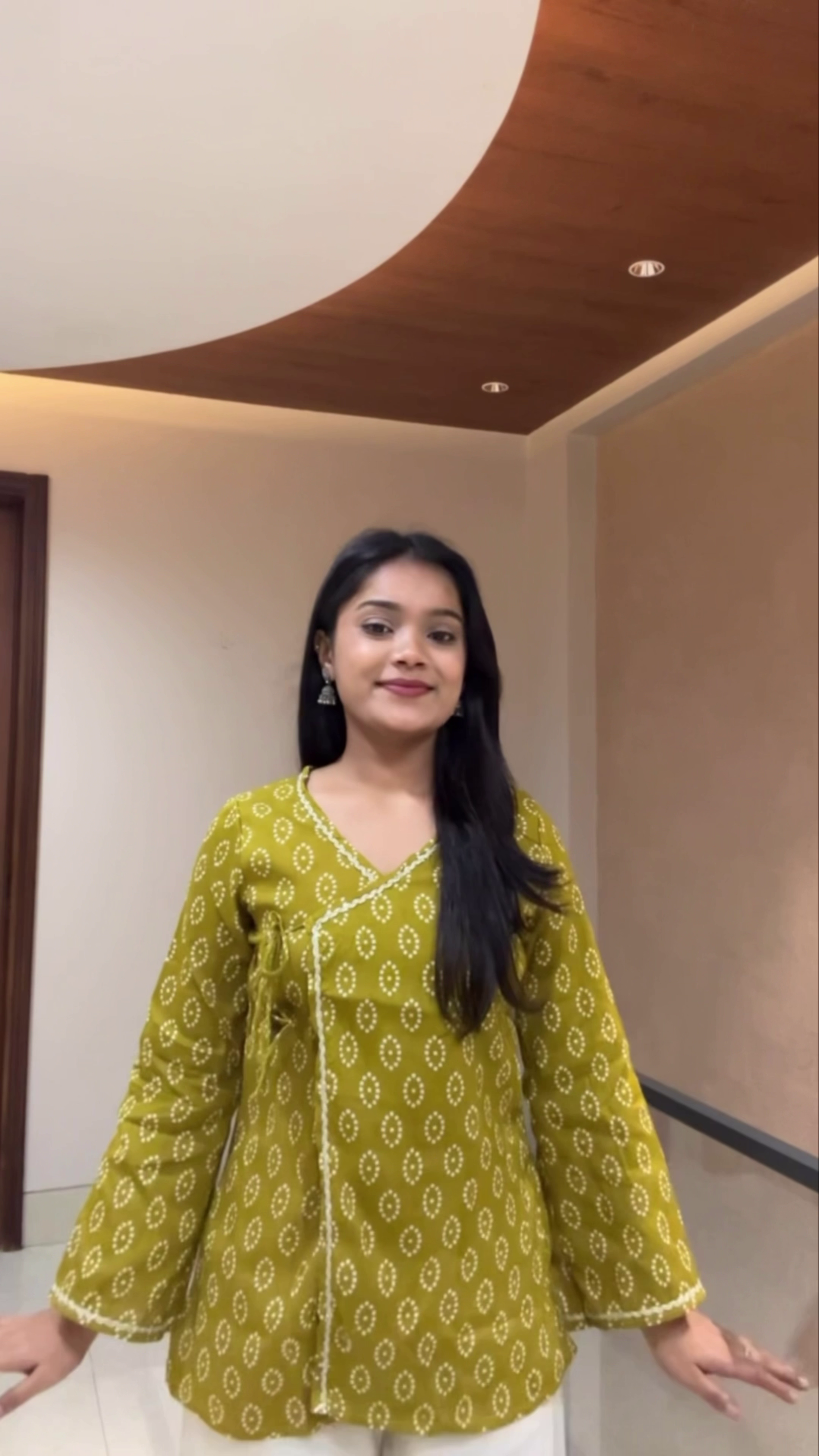 Olive Wrap Style Top