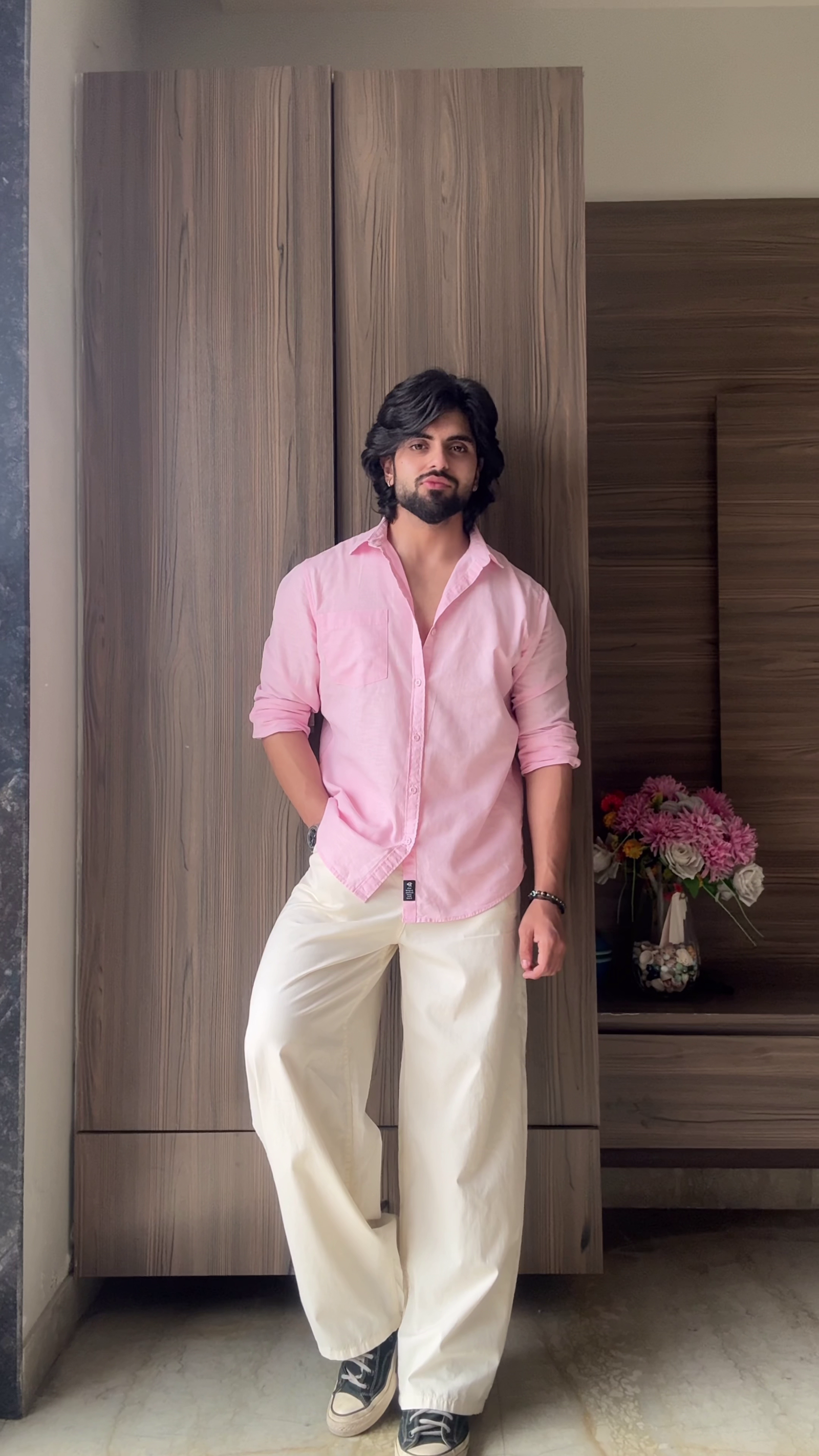 Soft Pink Linen Shirt