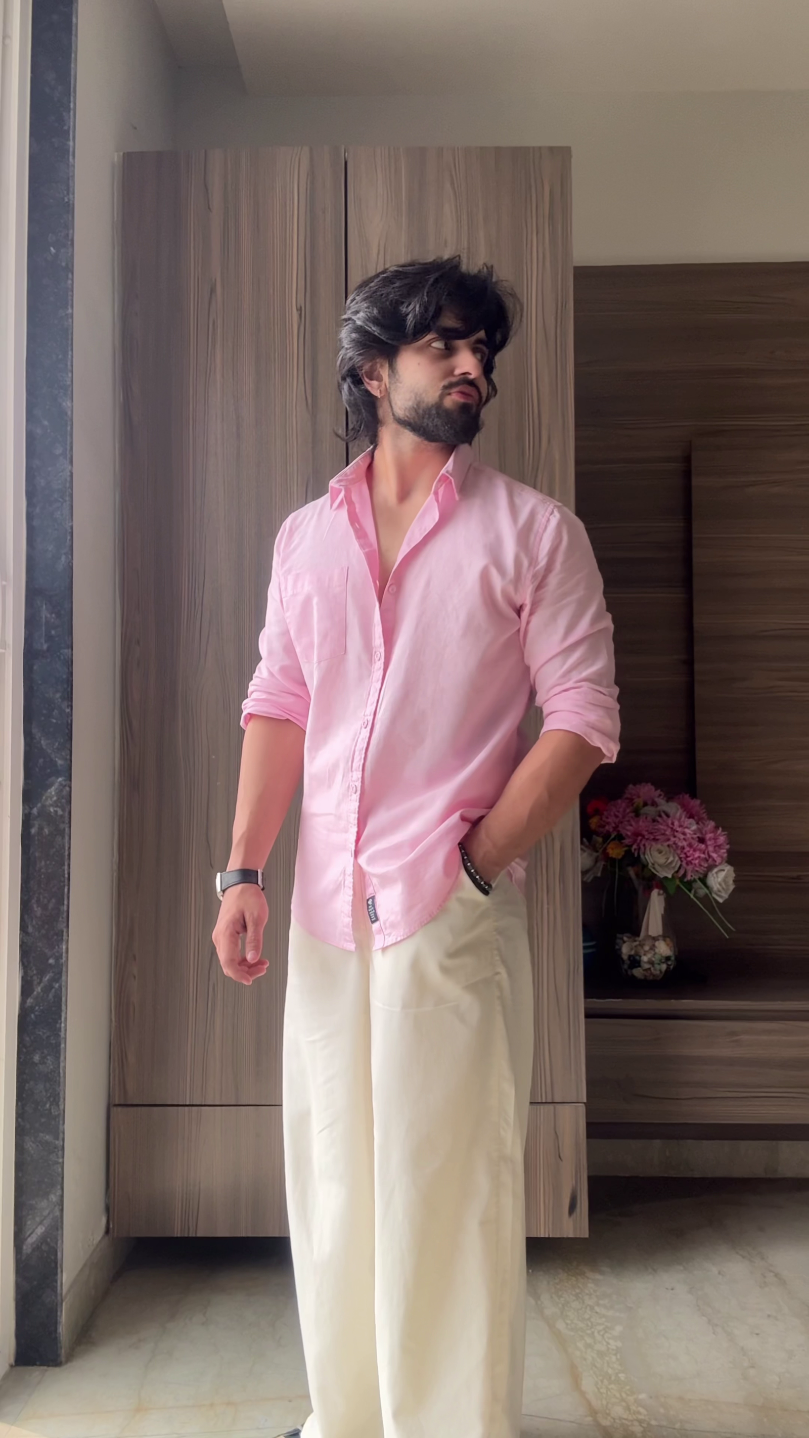Soft Pink Linen Shirt