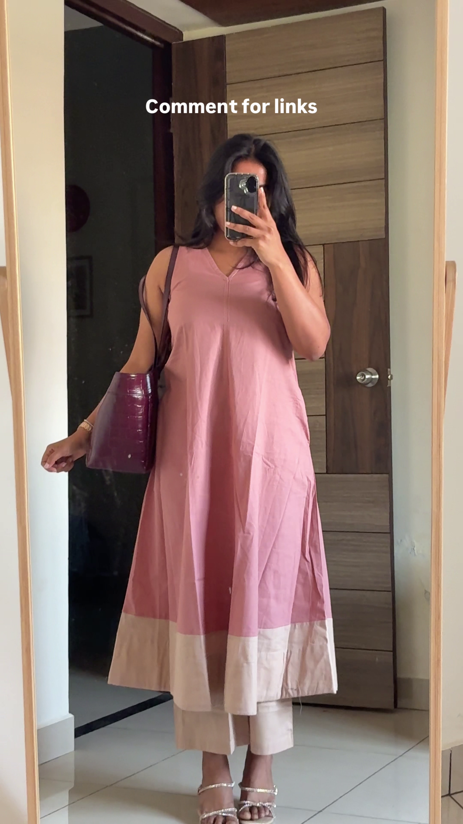 Soft Pink A-Line Kurta Set