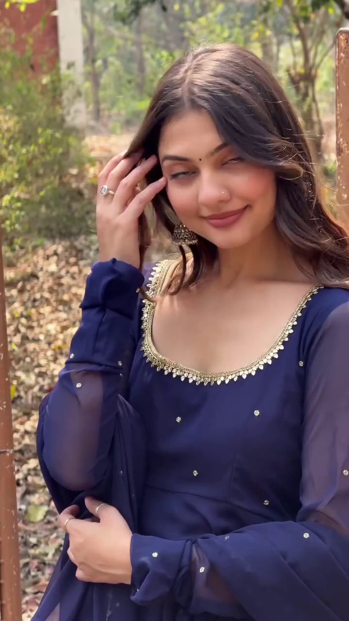 Midnight Blue Anarkali Dress