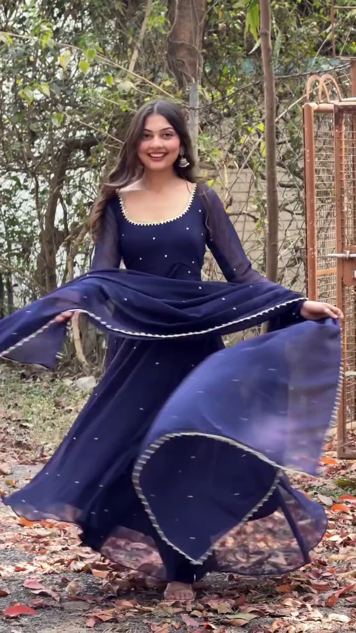 Midnight Blue Anarkali Dress