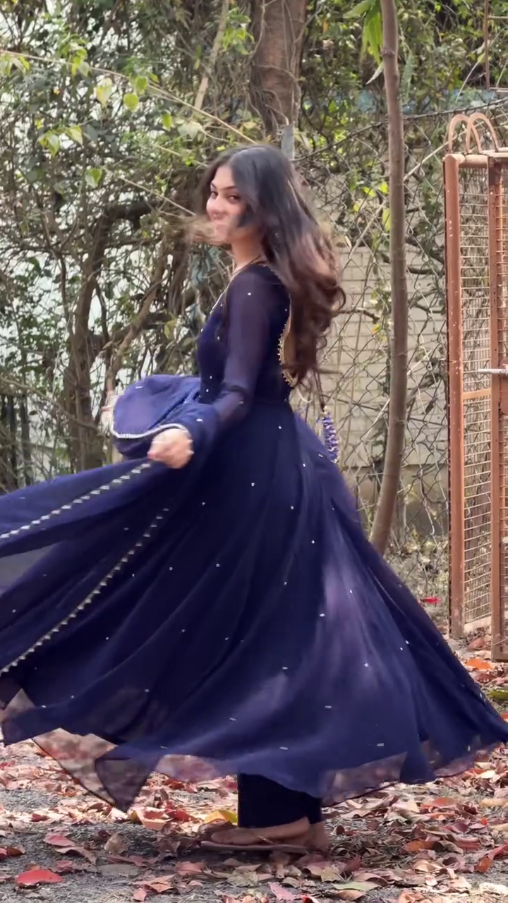 Midnight Blue Anarkali Dress