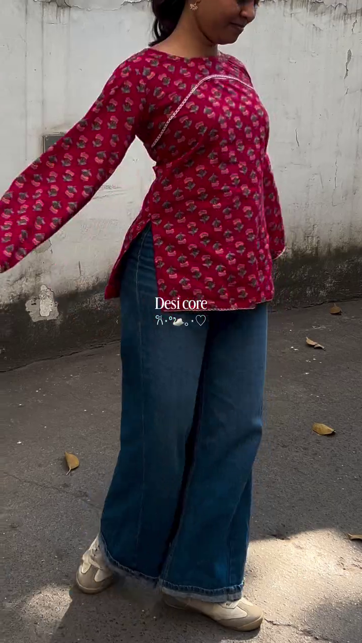 Desi Core Printed Top