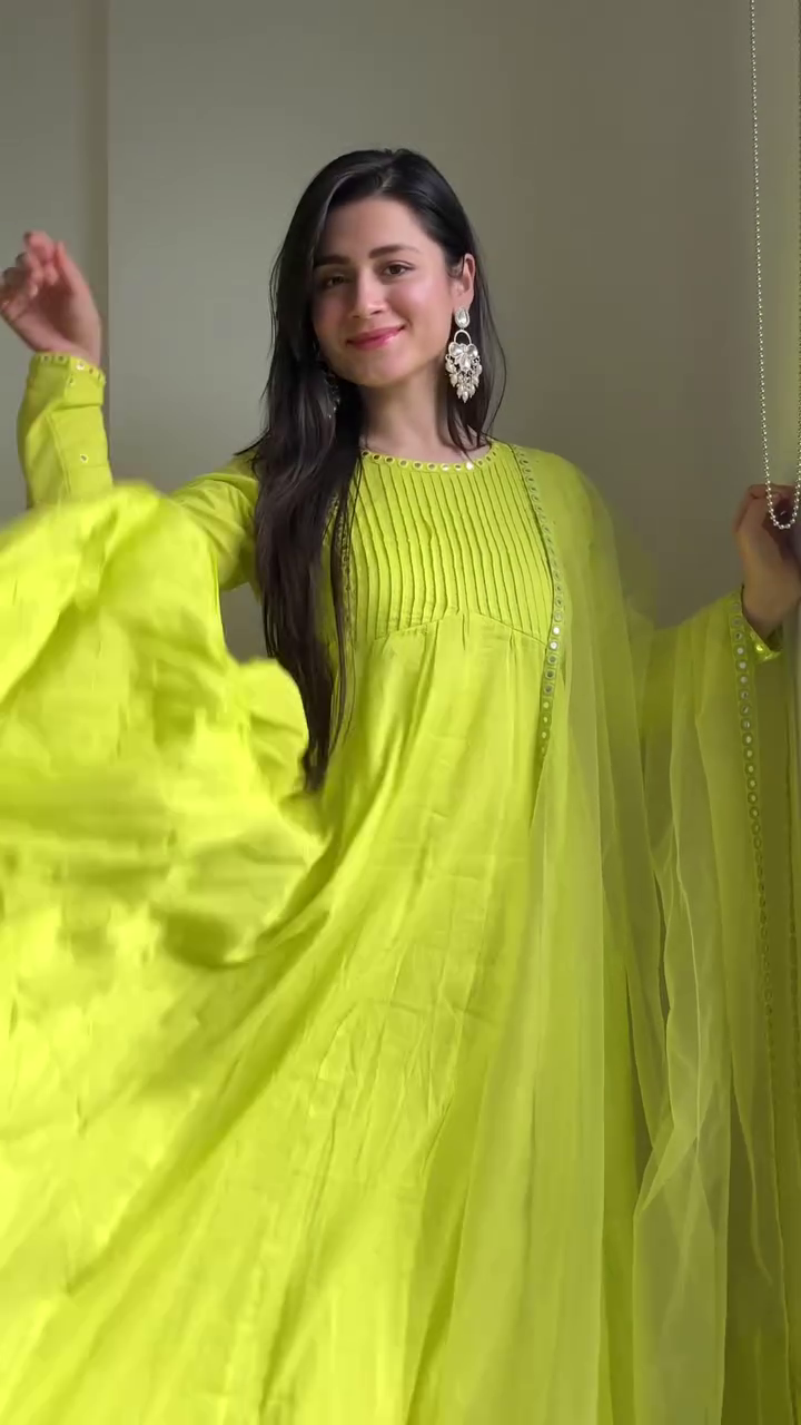 Lime Yellow Flowy Dress
