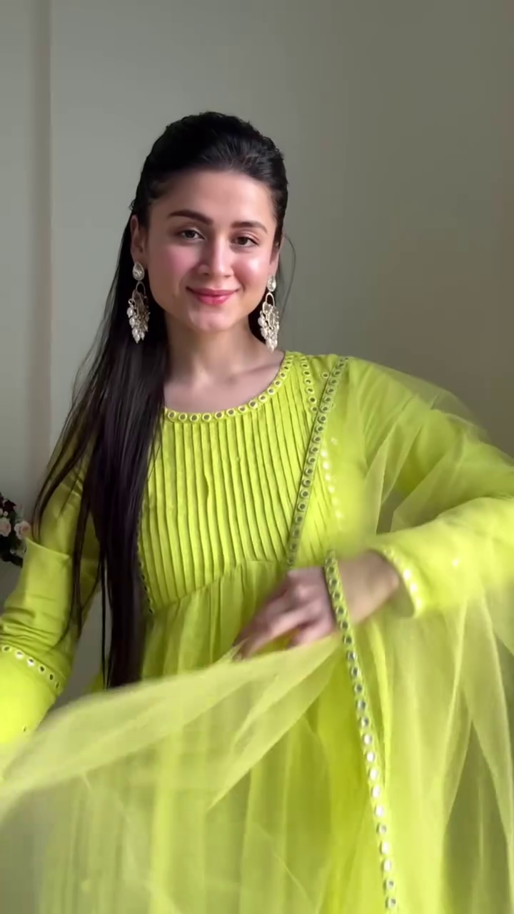 Lime Yellow Flowy Dress