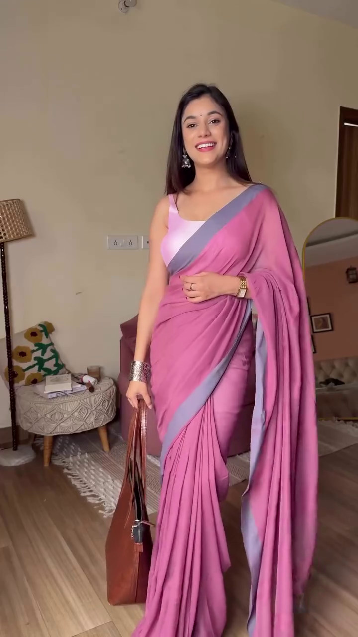 Rose Pink Saree