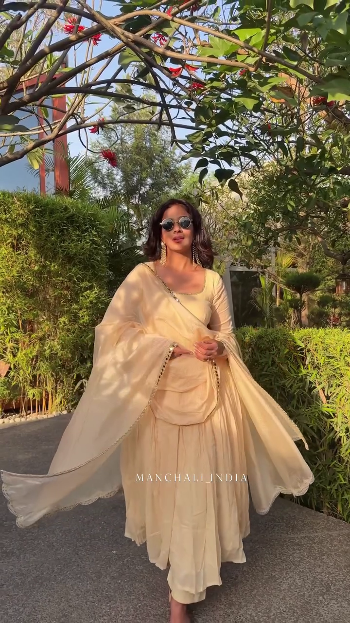 Ivory Grace Anarkali Set