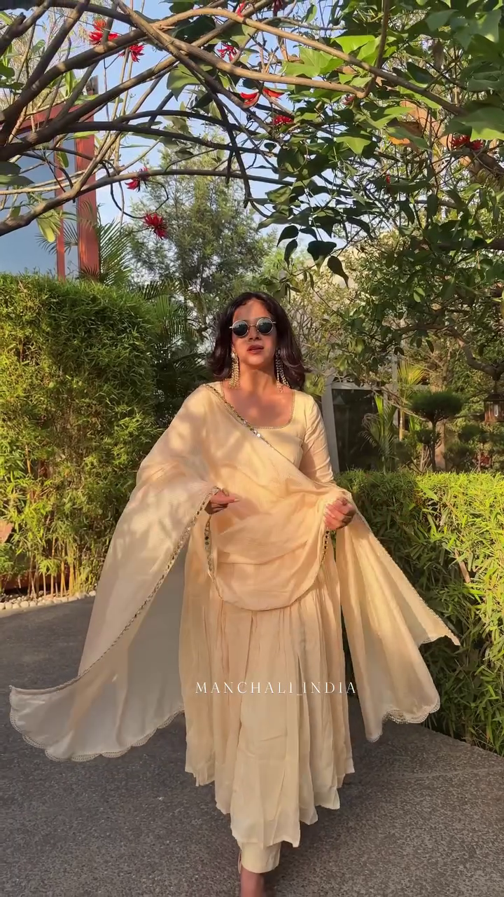 Ivory Grace Anarkali Set