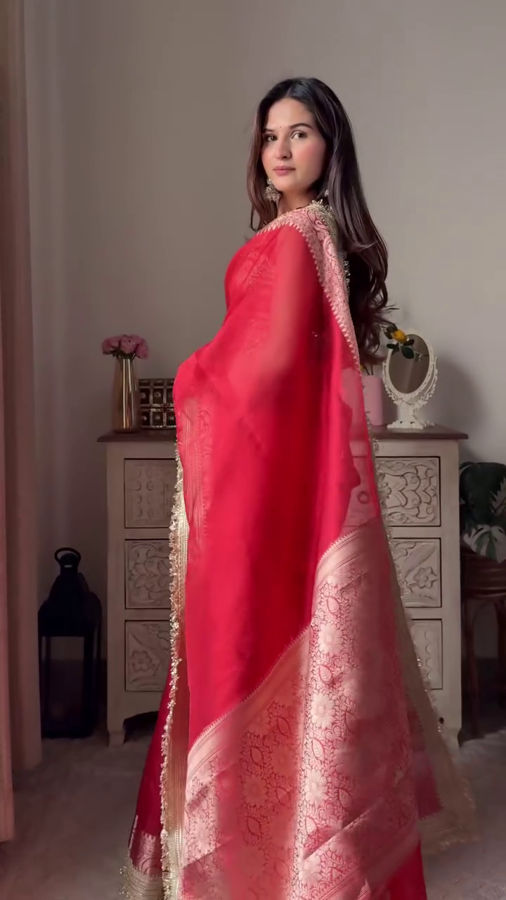 Royal Red Silk Saree