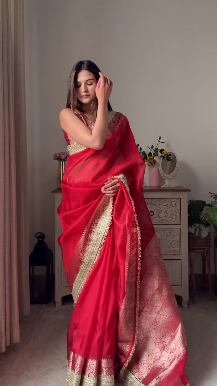 Royal Red Silk Saree