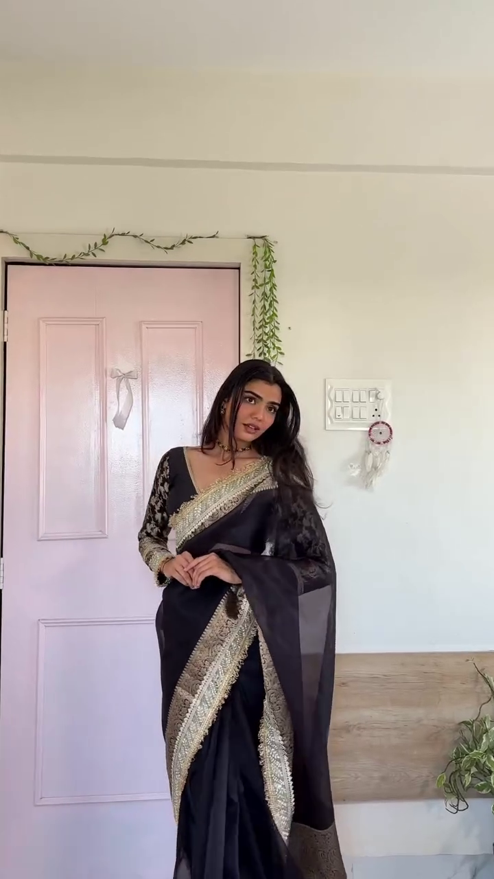 Black & Gold Saree