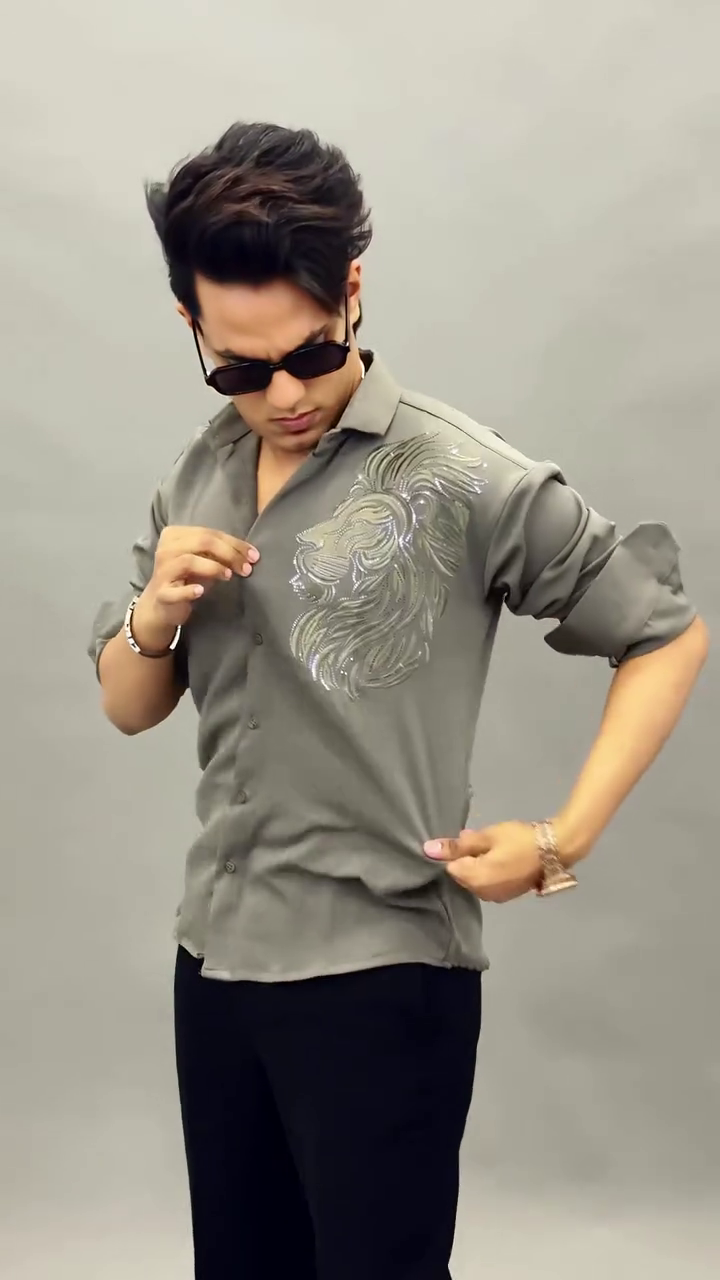 Majestic Lion Embroidered Premium Shirt