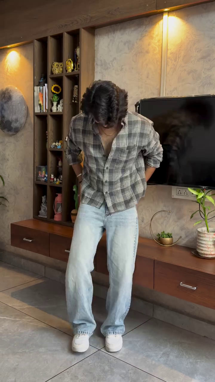 Urban Check Oversized Shirt