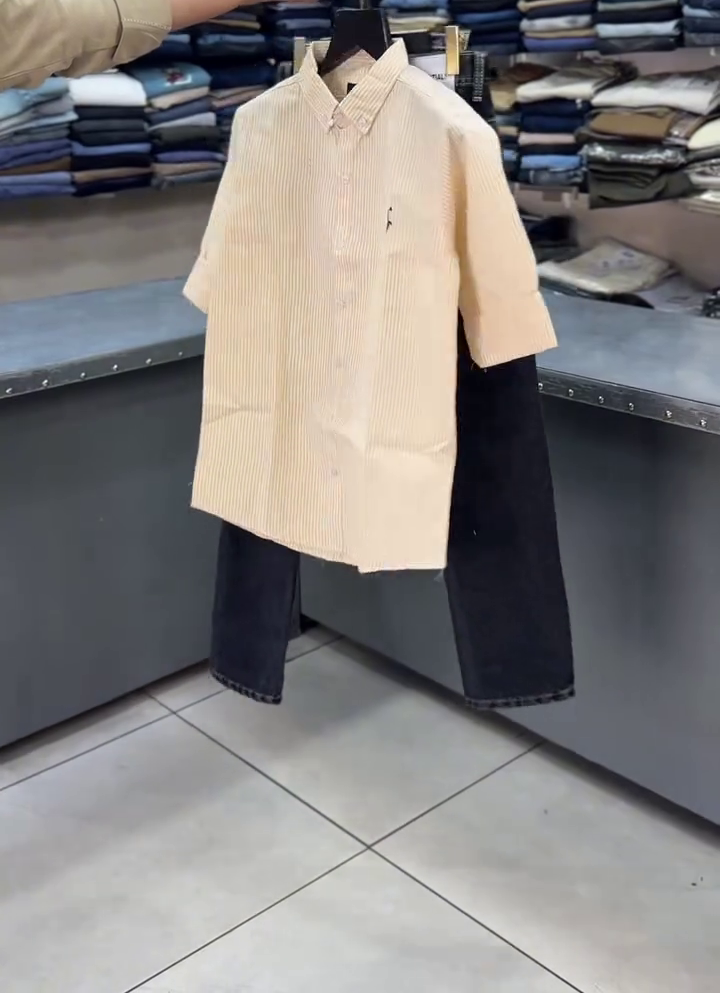 Classic Pinstripe Half Sleeve Shirt