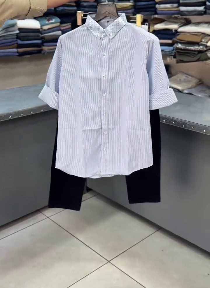 Classic Pinstripe Half Sleeve Shirt