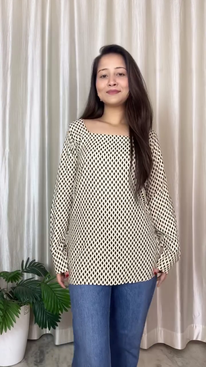 Boho Printed Tunic Top