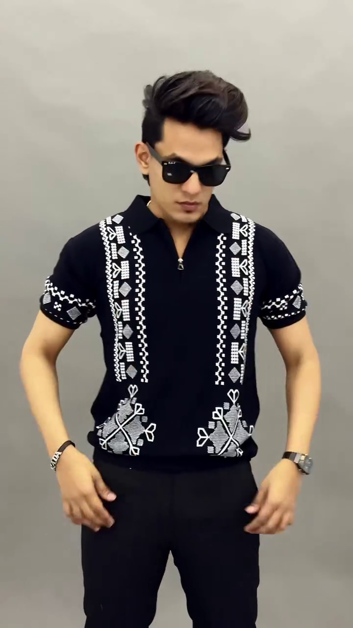 Men’s Designer Embroidered Polo T-Shirt