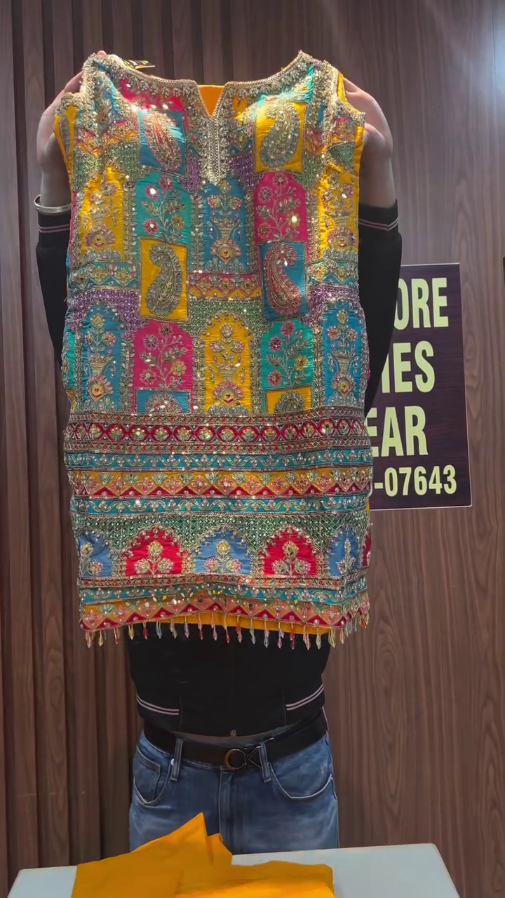 Premium Multicolor Embroidered Kurti