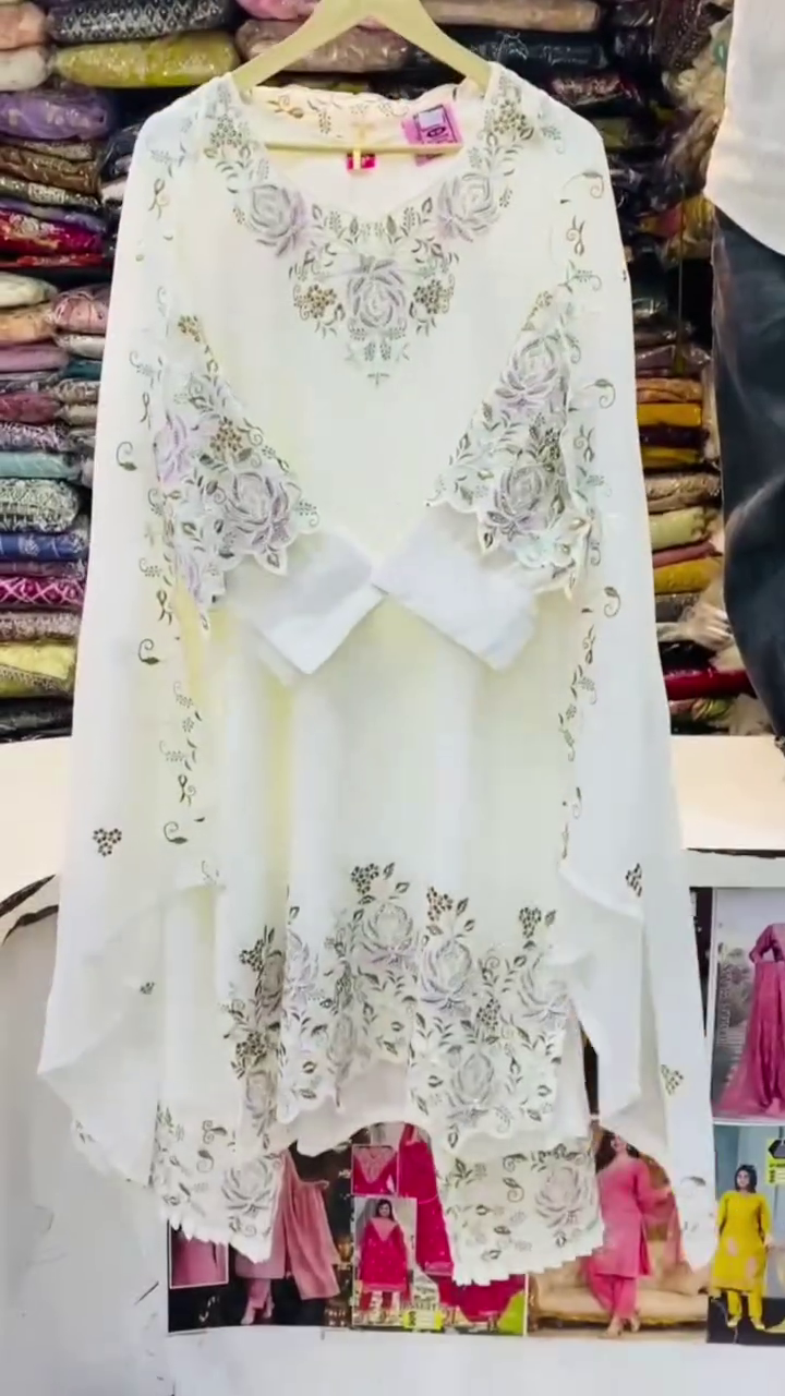 White Embroidered Designer Suit
