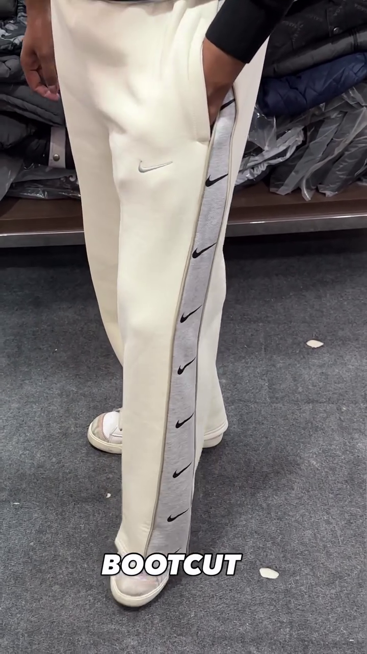 Cream Bootcut Pants