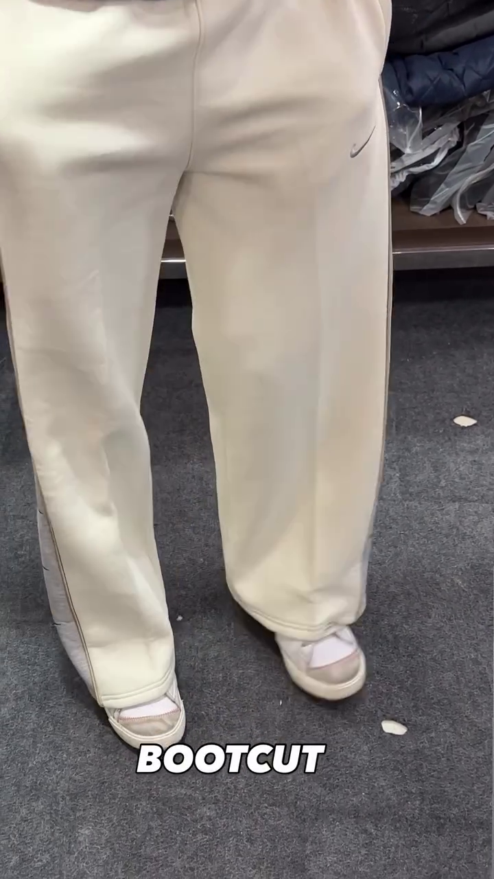 Cream Bootcut Pants