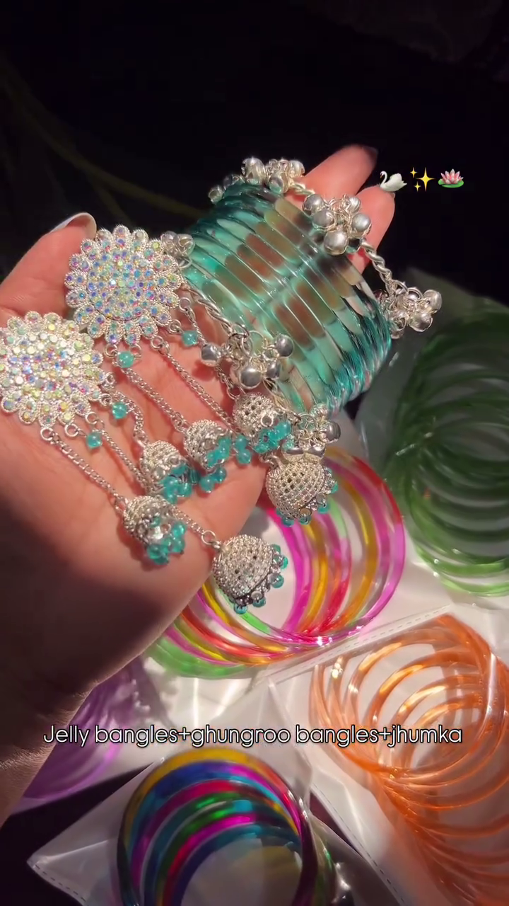 Jelly Bangles & Jhumka Set