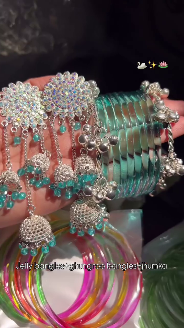 Jelly Bangles & Jhumka Set