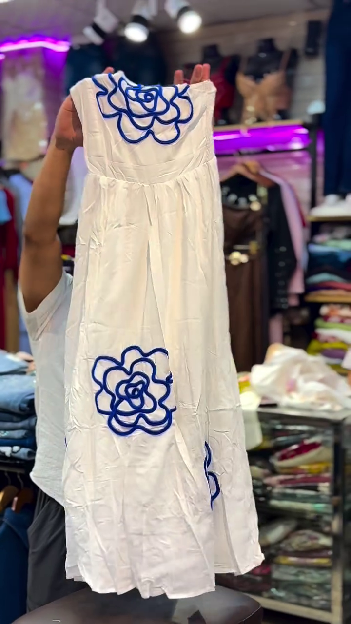 White Floral Maxi Dress