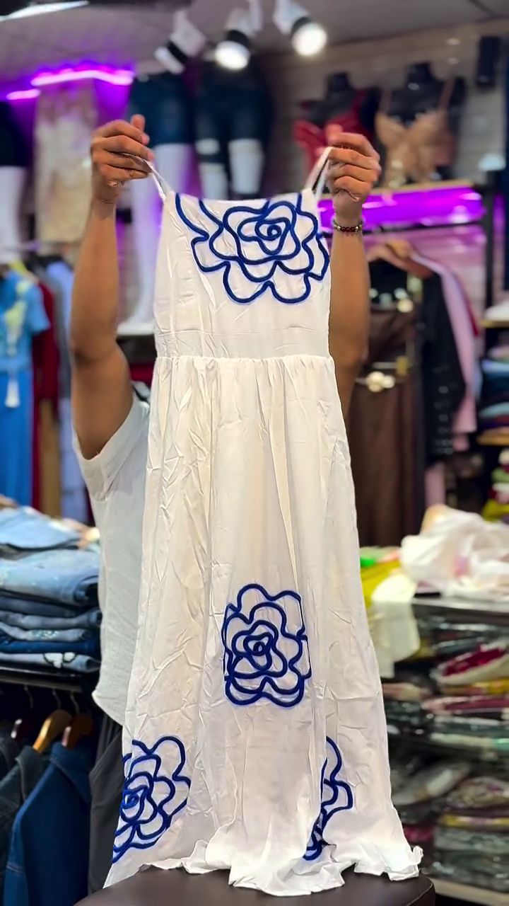 White Floral Maxi Dress