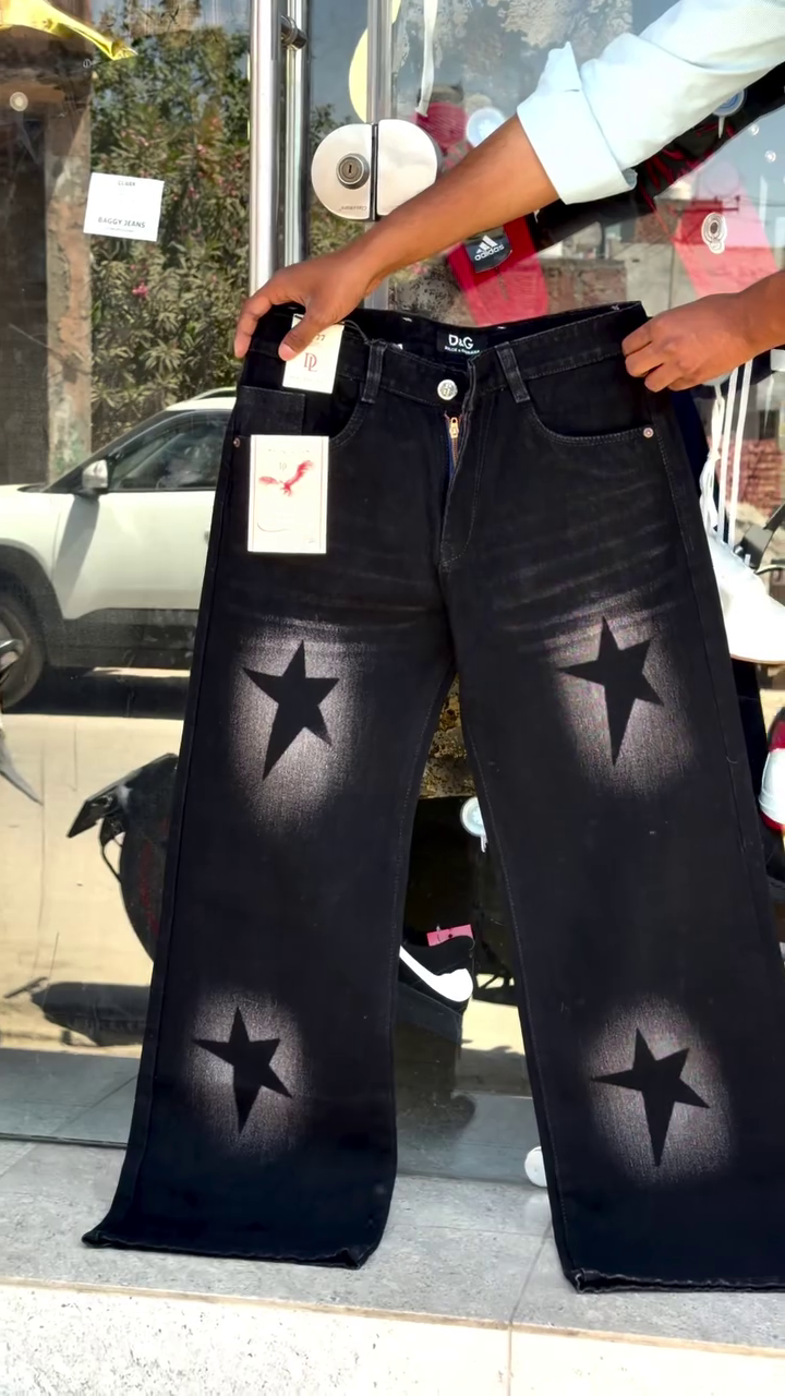Classic Black Wide-Leg Jeans