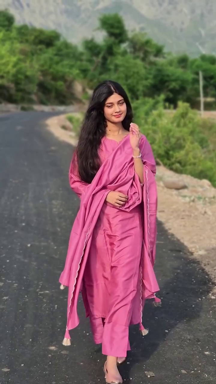 Elegant Pink Traditional Suit